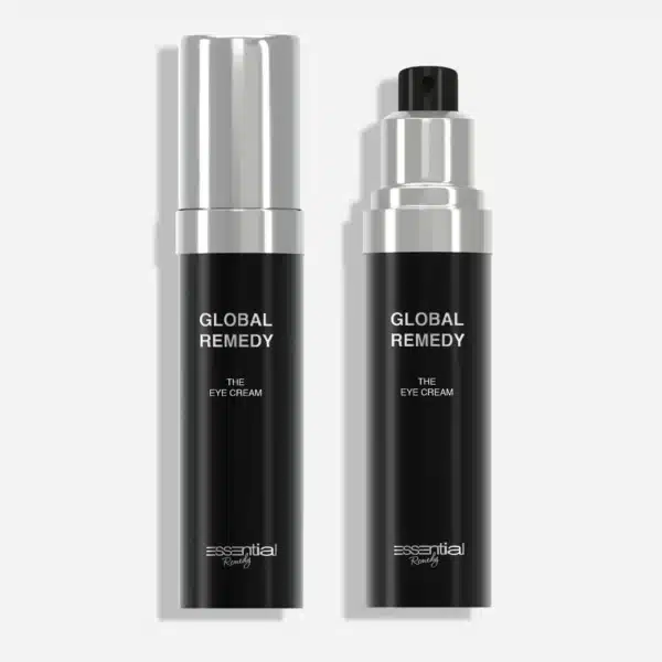 „Global Remedy The Eye Cream“ von Essential Professional Make Up – pflegende Anti-Aging-Augencreme gegen Fältchen, Augenringe und Tränensäcke.